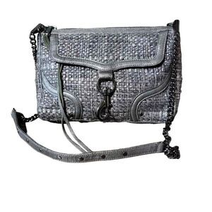 Rebecca Minkoff Mac Bombe Tweed Crossbody Shoulder Bag Designer Purse Rock Prof